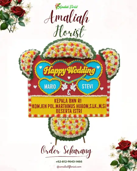 Papan Bunga Pernikahan 18 Ilir